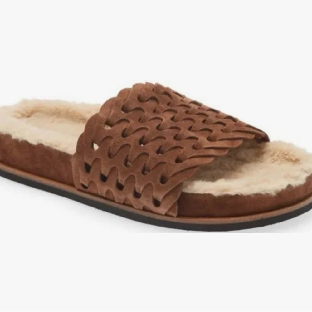 NWT Rag & Bone Brown Woven Slide Sandals with Dust bag
